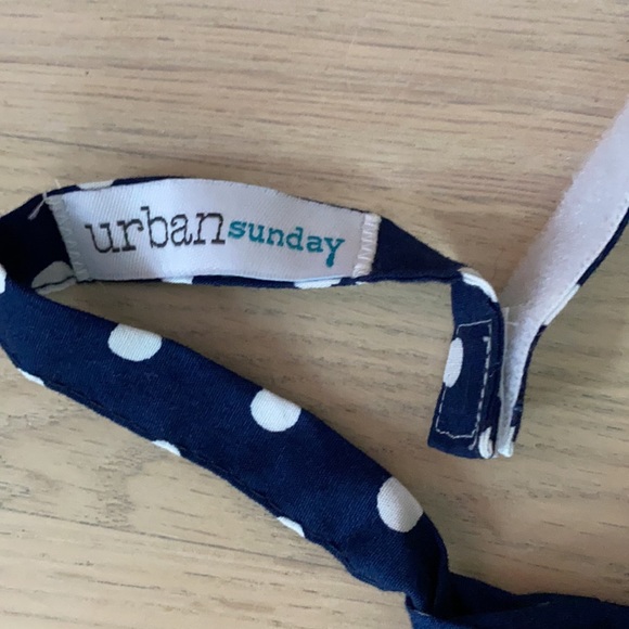 Navy polka dot kid’s tie - Picture 2 of 6